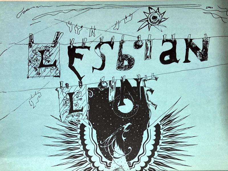 Title page from magazine Lesbian Line