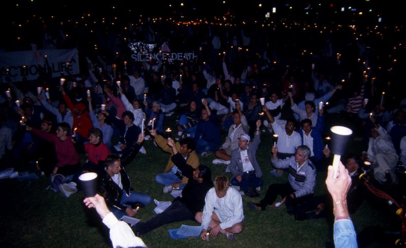 aids candlelight vigil westwood 1989
